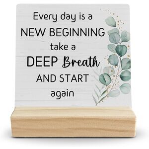 Inspirational Quote Plaque with Eucalyptus Design